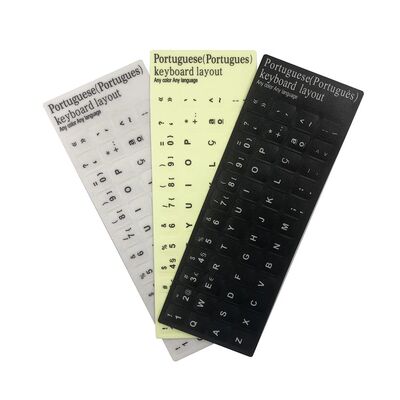 Portuguese Keyboard Stickers Letter Alphabet Layout