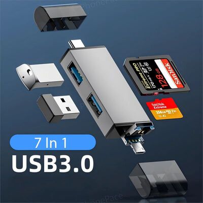 7 In 1 Multifunction Usb 3.0 Card Reader Micro TF SD Card