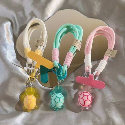 Universal Braided Mobile Phone Lanyard Strap Cartoon Turtle
