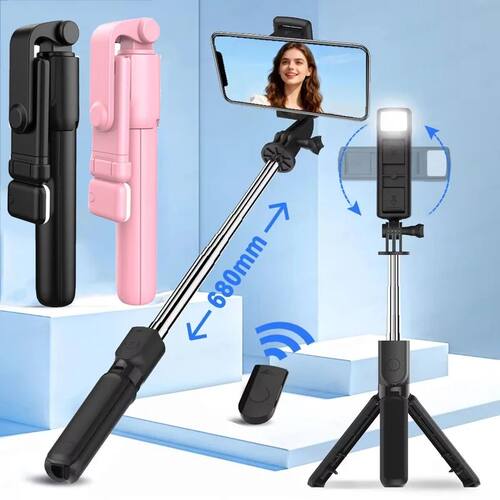 Wireless Selfie Stick Foldable Tripod Stand With Bluetooth