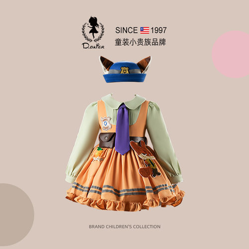 sesameclub女童狐狸尼克公主裙子