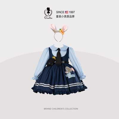 sesameclub女童朱迪警官cos服装