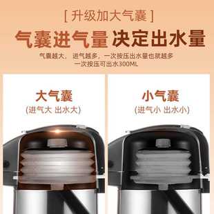 水壶大容量保温水壶玻璃内胆车载暖瓶气压热 A6L保温壶家用按压式