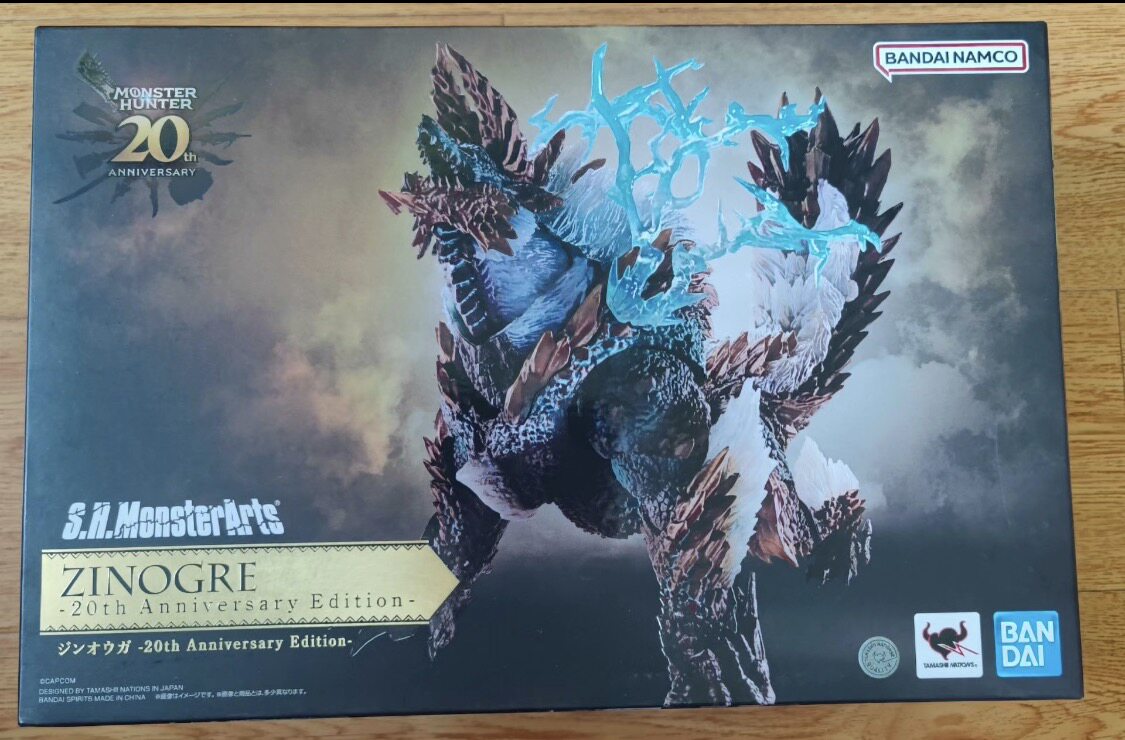 现货 万代 SHM S.H.MonsterArts 怪物猎人雷狼龙 20周年纪念 可动