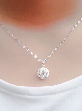 千足银永好纯银S999项复古足银吊坠锁骨链七夕情人节女友礼物潮