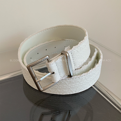 小众设计韩系ins风重工甜美纯白蕾丝腰带日常休闲百搭裤带配饰带