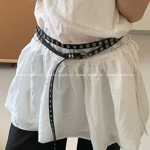 新款韩国ins风博主时尚双层腰带pu皮革皮带百搭个性辣妹配饰带