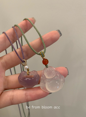 玉髓佛公平安锁项链中式