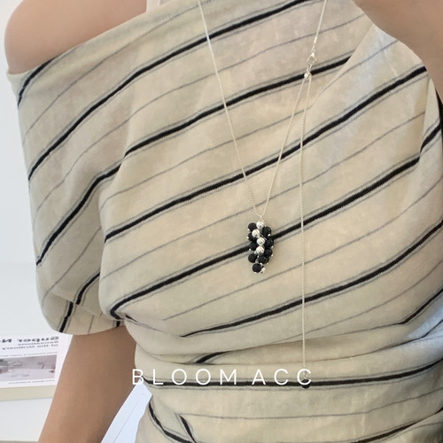 韩版博主同款水晶葡萄串吊坠项链小众设计感时尚卫衣长款项链女