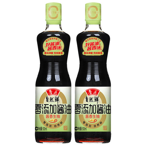 鲁花自然鲜零添加酱油500ml