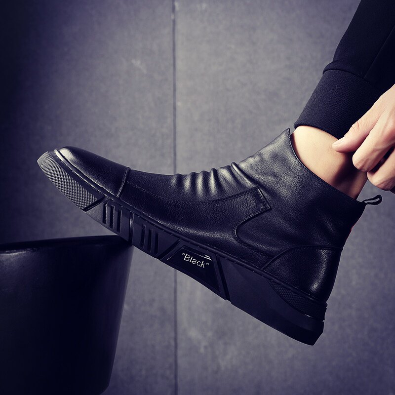 Autumn Riding boots Snow boots Chelsea Gaobang leisure time Help Cotton-padded shoes work clothes England winter genuine leather Bootsin the Men's Shoes, Boots  category - from Buy2taobao.com to provide professional Taobao agent buy service
