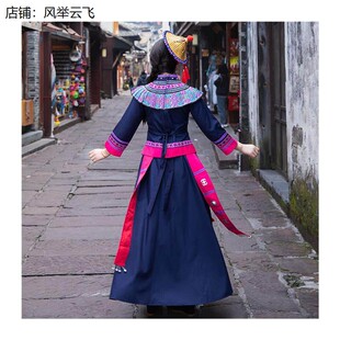 毛南族服装成人女传统广西少数民族服饰表演出写真古城旅拍情侣款