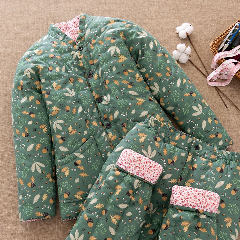 东北加厚棉袄棉花手工棉衣女士妈妈款棉袄棉裤套装中老年人奶奶外