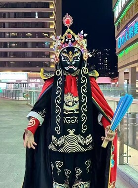 川剧变脸服装送动作穿戴