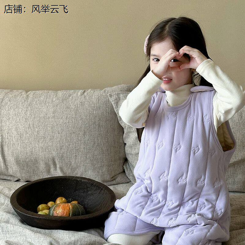 宝宝背心式睡袋秋冬厚夹