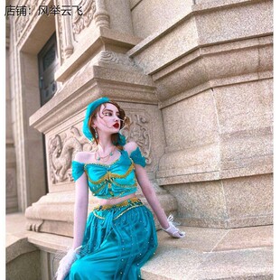 新疆敦煌民族风异域风情服装沙漠旅游穿搭拍照衣服茉莉公主舞蹈服