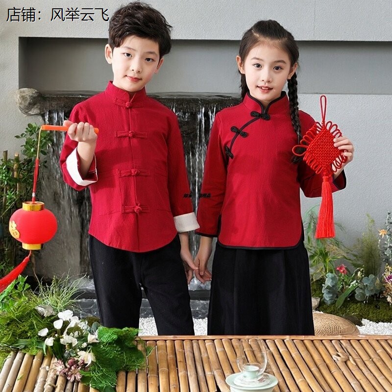 儿童民国风服装中小学生