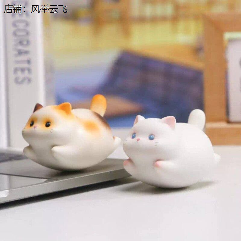小猫摆件可爱胖猫桌面装