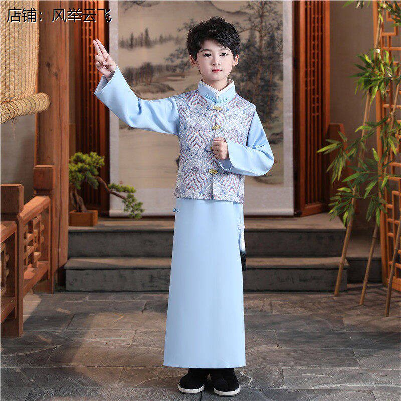 男童中式长衫演出服装复