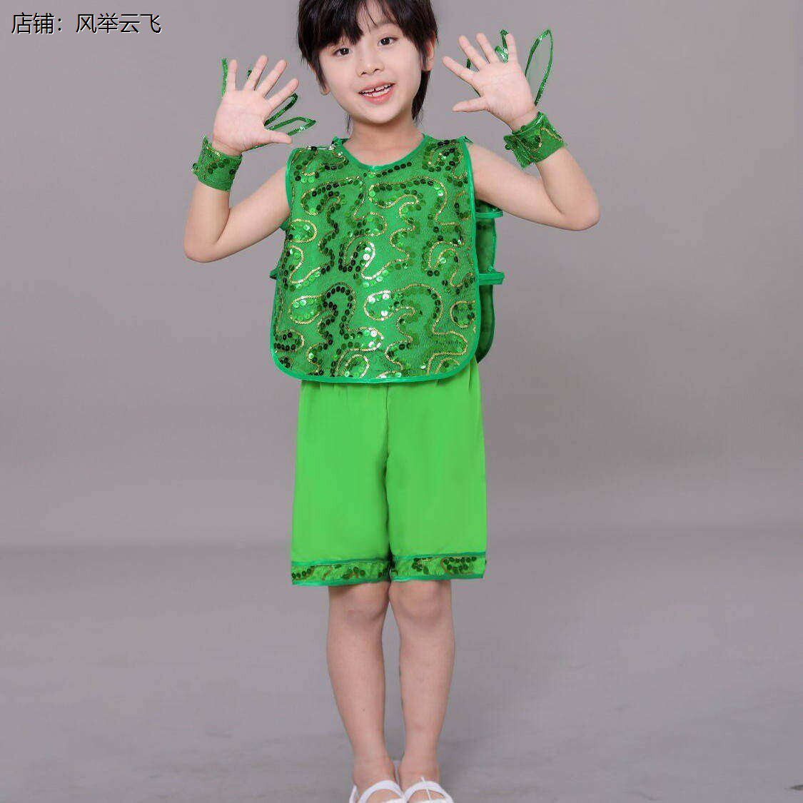 儿童绿色春晓合唱小草女