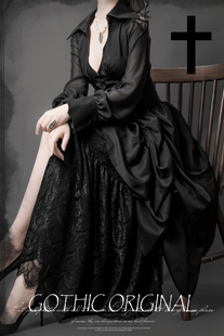 【定金展示】寡妇风-长款哥特-亚当斯夫人-哥特系-套装-原创