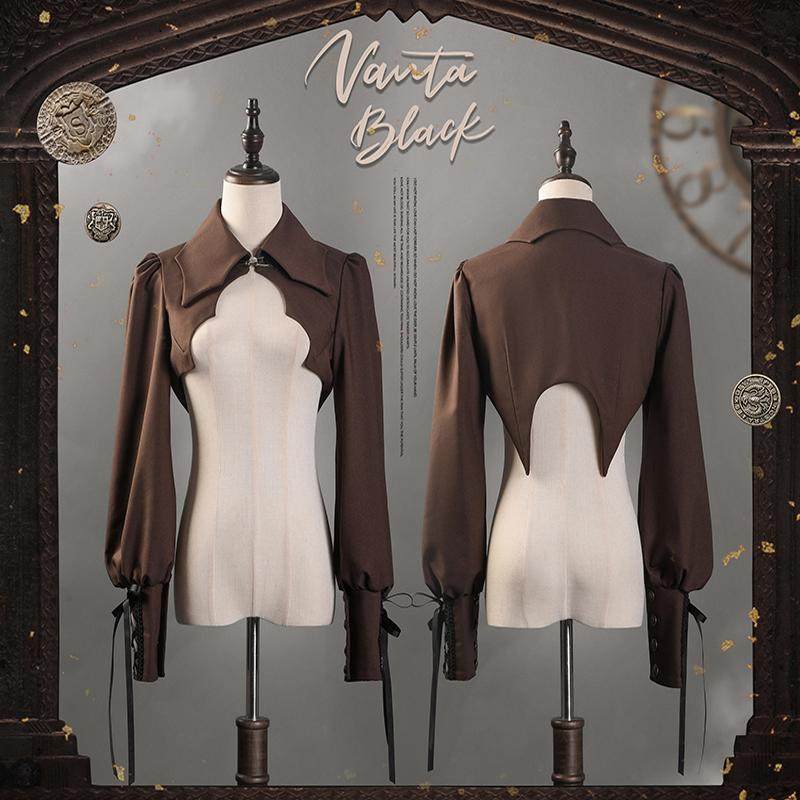 【二团定金】3月尾款-蒸汽时代哥特套装衬衫手袖条纹半裙束腰托胸,模玩/动漫/周边/娃圈三坑/桌游,lolita洛丽塔连衣裙,淘宝优惠券,粉丝福利购,淘宝优惠卷