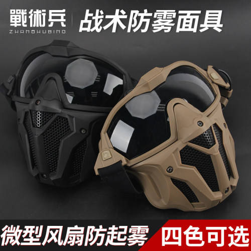 防雾防暴防彩弹风扇面具护目镜