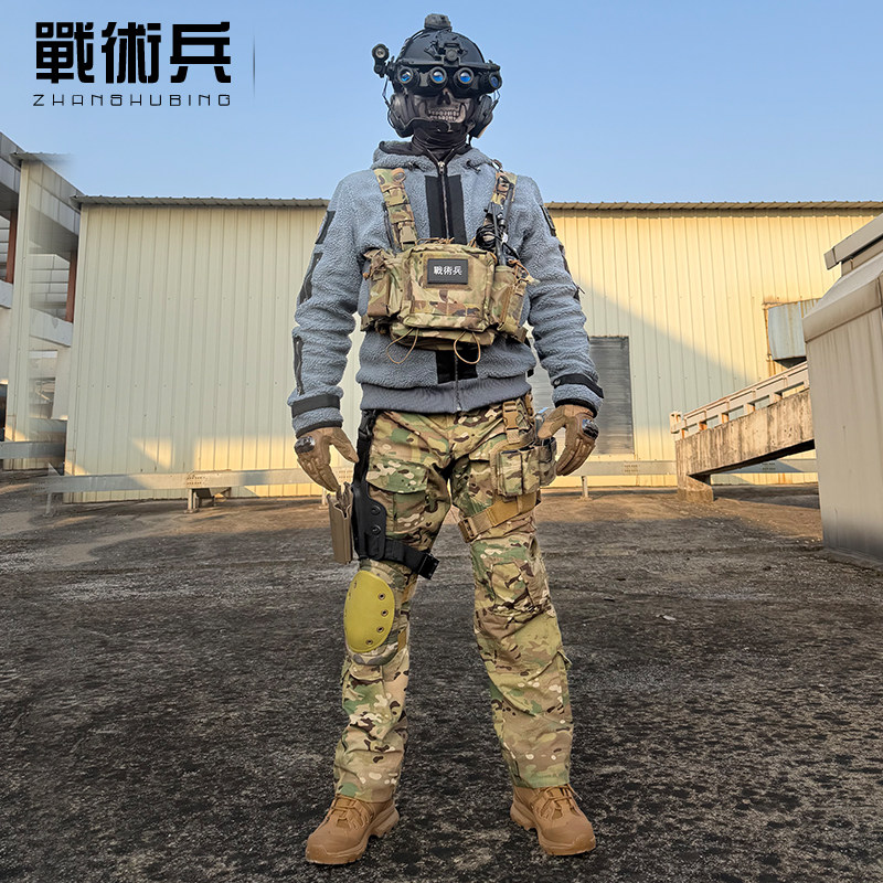幽灵战斗卫衣男女同款 户外战术通勤两用 军迷宽松透气连帽战斗衫