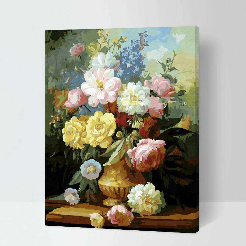 填色人物蝴蝶女孩装饰自油自画数字油画diy手绘 手工油彩数学成人