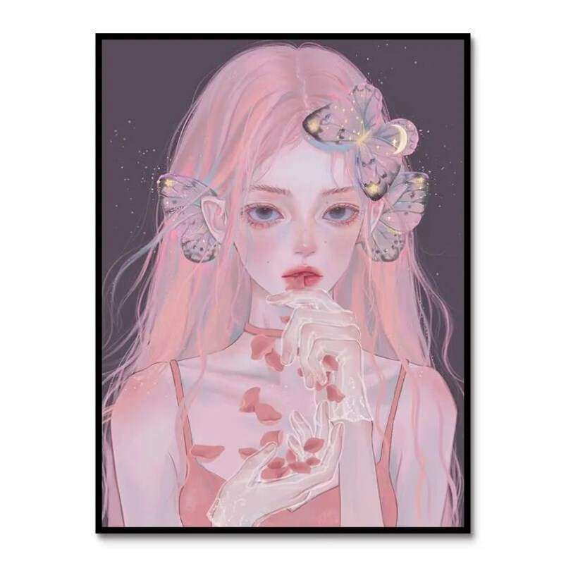 十二星座钻石画女孩卡通手工diy满钻带框钻石绣送女朋友闺蜜礼物