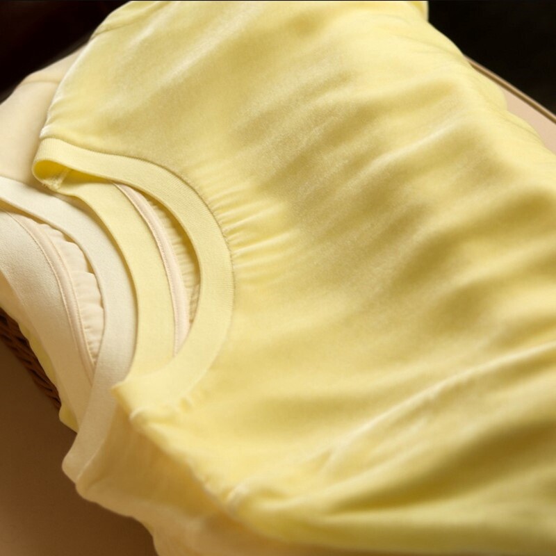 法式黄色开叉圆领短袖t恤女夏季设计感小众上衣时尚洋气时髦高级