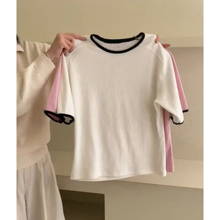 女装2024新款高端冰丝纯棉白色短袖t恤女宽松韩版潮oversize夏季