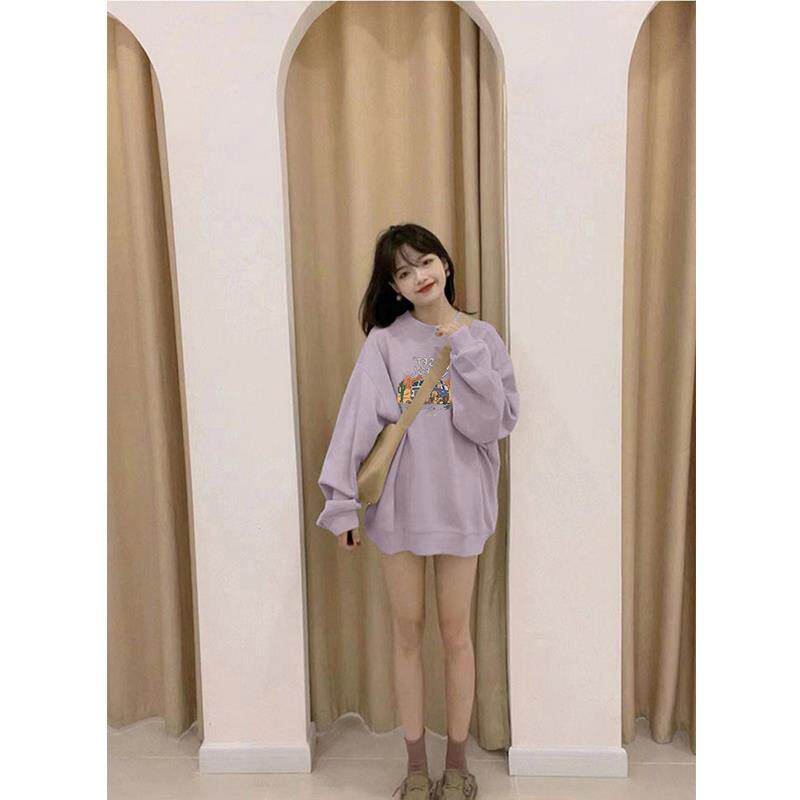 加绒卫衣女士秋冬2023年新款加厚外套oversize小个子上衣ins潮牌