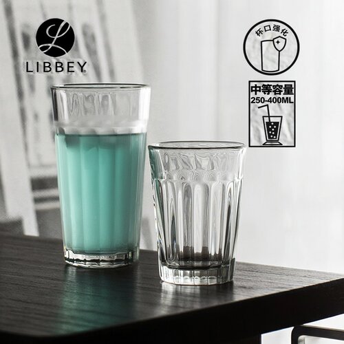 利比条纹玻璃水杯洋酒杯烈酒杯