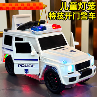 2026新款手提灯笼电动开门变形警车灯光音乐儿童玩具汽车花灯批发