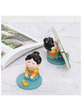 国潮唐仕女桌面树脂摆件