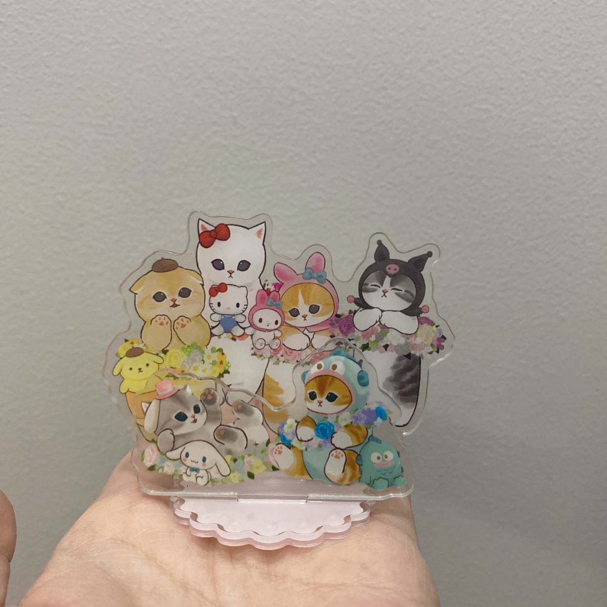 亚克力高透笔筒鲨鱼猫兔子猫露露达菲枚枚须组装