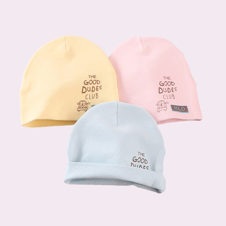 婴幼儿保暖帽子0-6个月男女童宝宝春秋冬季双层棉可爱洋气八角帽