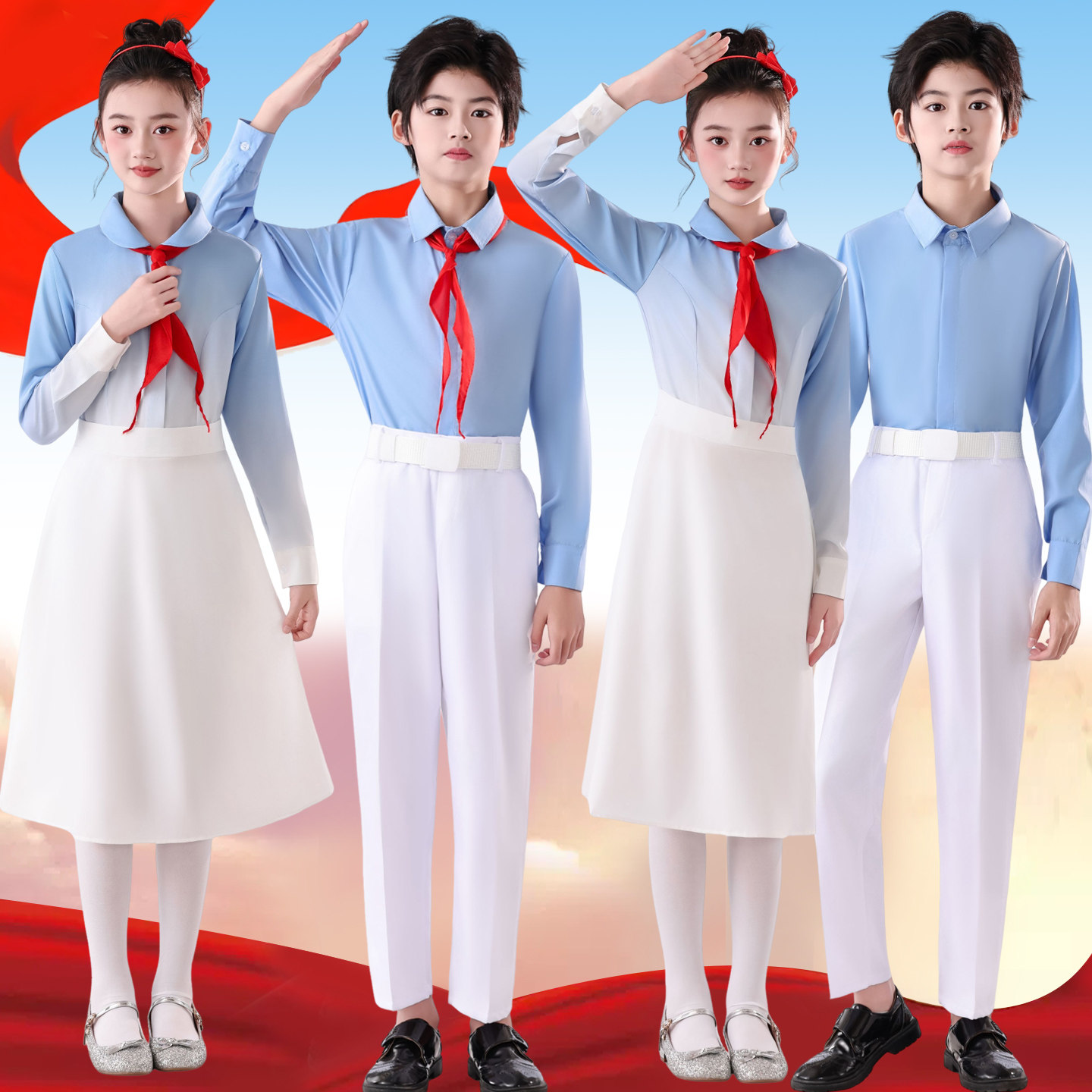 男女款合唱服表演服爱国朗诵服