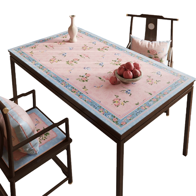 新中式皮革防水防油桌垫