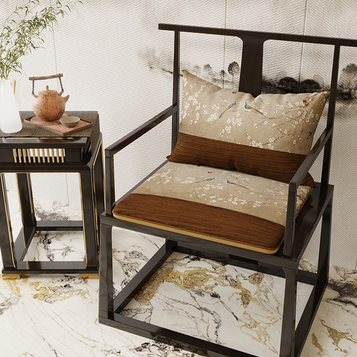 新中式红木椅垫可定制