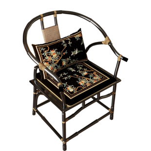 新中式茶椅垫坐垫太师椅圈椅加厚红木沙发海绵坐垫靠枕抱枕折几枝