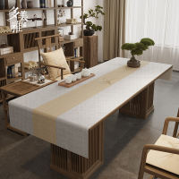 New Chinese-style tablecloth, Zen-inspired waterproof cotton and linen coffee table cloth, rectangular dining table cloth, tea setting, tea ceremony and tea table mat custom thumbnail 3