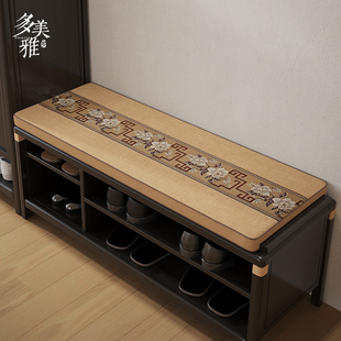 新中式可定制换鞋凳坐垫软包卡座玄关鞋柜垫椅垫长方形海绵凳子垫