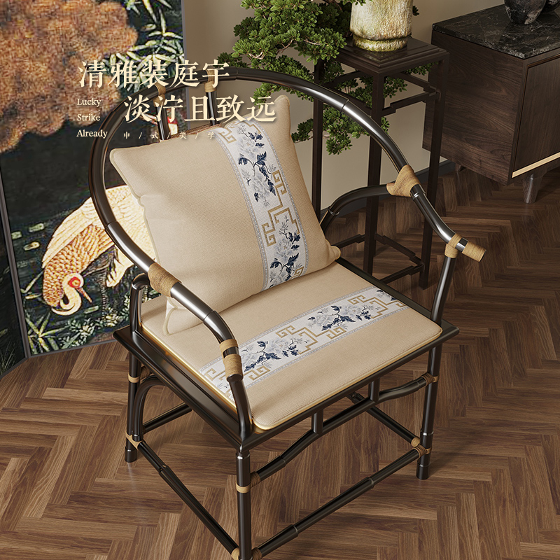 中式茶椅垫太师椅圈椅海绵坐垫