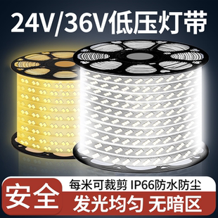 安全低压灯带led灯条家用超亮外墙商用24V室外户外防水36V线灯带
