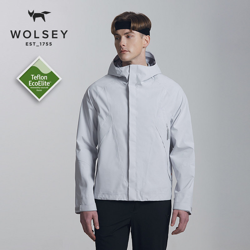 Wolsey硬壳MOUNT情侣款夹克Teflon防风防泼水外套男女防寒登山服