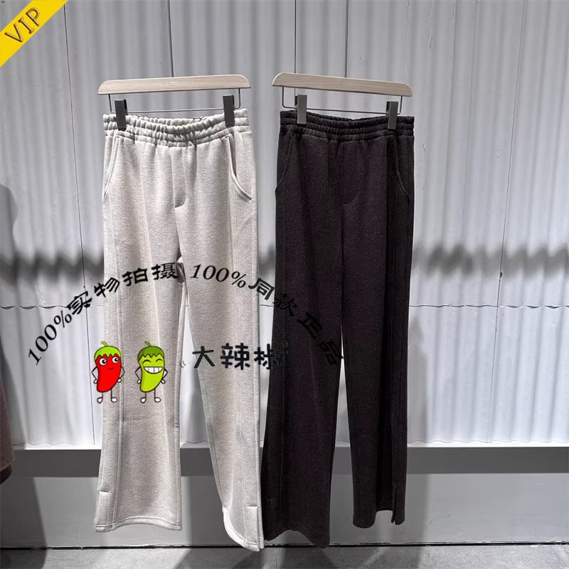 清仓特价不退换BDQ4KD1004商场同款针织阔腿休闲裤梧桐叶上萧萧雨