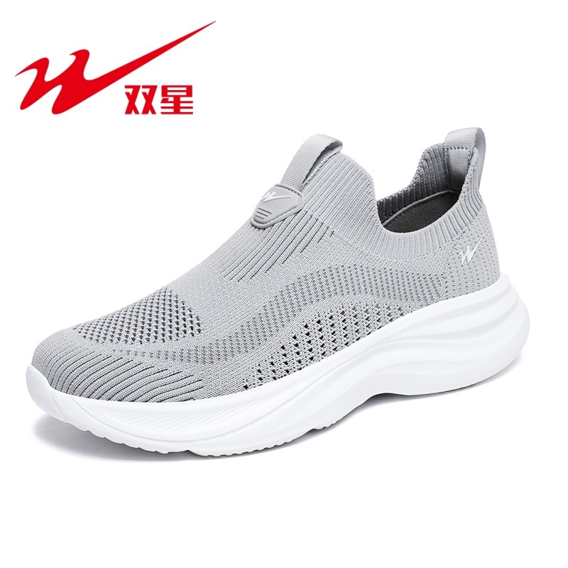 官方旗舰正品男鞋一脚蹬运动鞋女软底老北京布鞋爸爸懒人健步鞋子