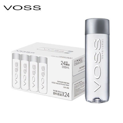 VOSS芙丝矿泉水天然高档高颜值330ml瓶整箱高端酒店弱碱性饮用水